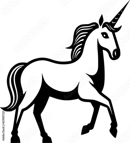 Unicorn | Minimalist and Simple Silhouette - Vector illustration