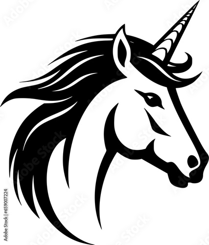 Unicorn | Minimalist and Simple Silhouette - Vector illustration