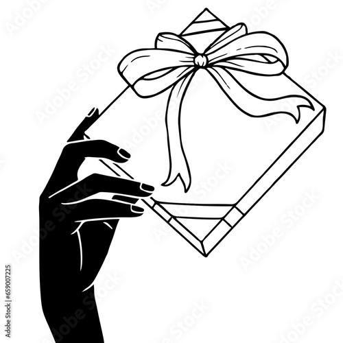 gift box in hand