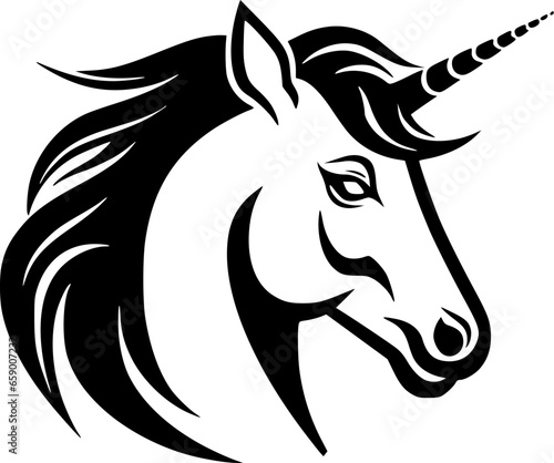 Unicorn | Minimalist and Simple Silhouette - Vector illustration