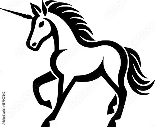 Unicorn | Minimalist and Simple Silhouette - Vector illustration