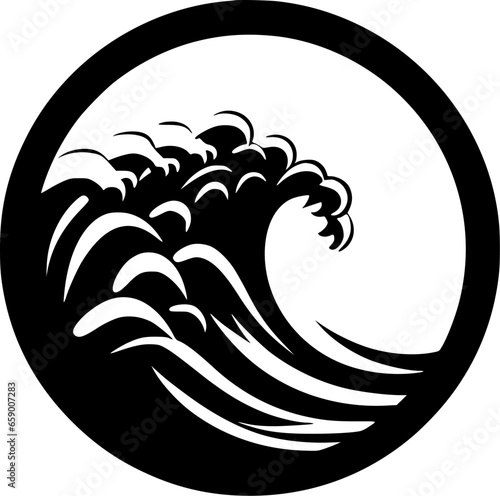 Wave - Minimalist and Flat Logo - Vector illustration
