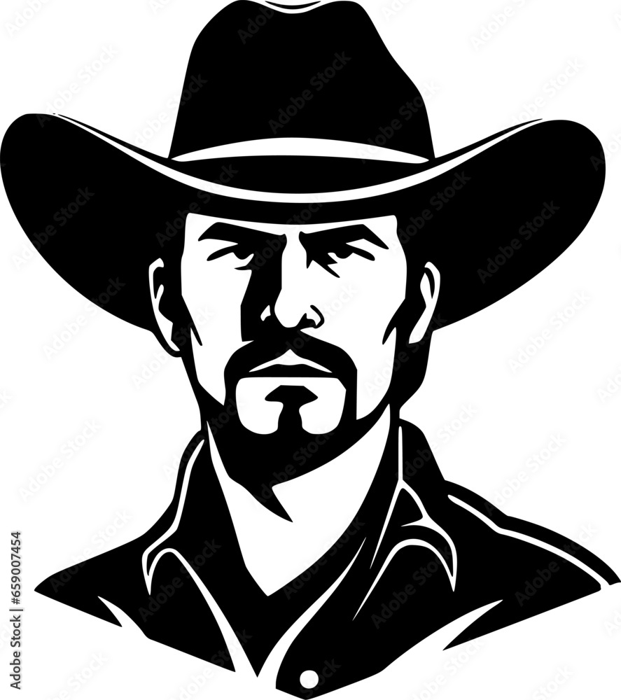 Western - Black and White Isolated Icon - Vector illustration Western - Black and White Isolated Icon - Vector illustration