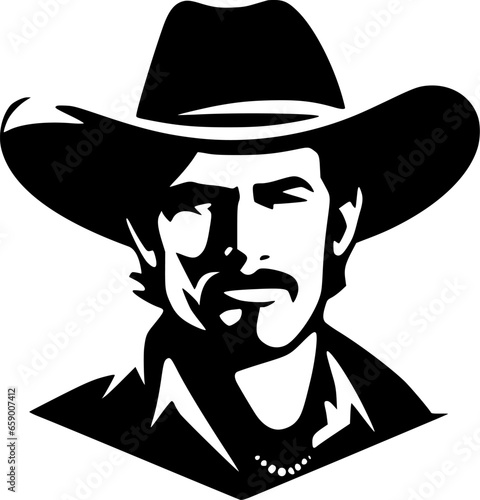 Western | Black and White Vector illustration