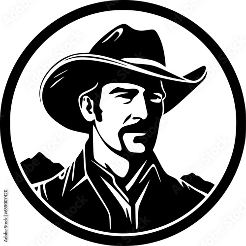 Western | Minimalist and Simple Silhouette - Vector illustration