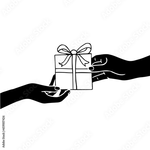 gift box in hand