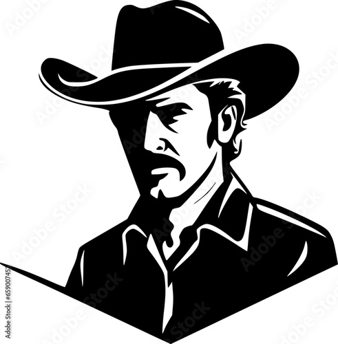Western | Black and White Vector illustration