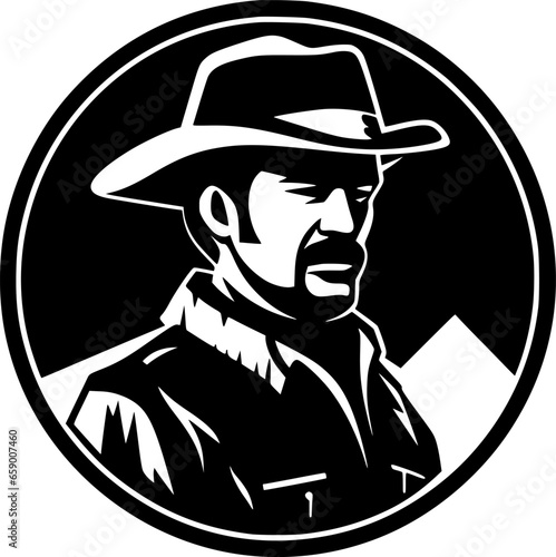 Western | Minimalist and Simple Silhouette - Vector illustration