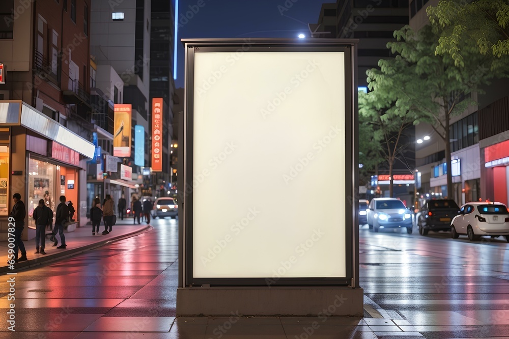 billboard at night city billboard at night city