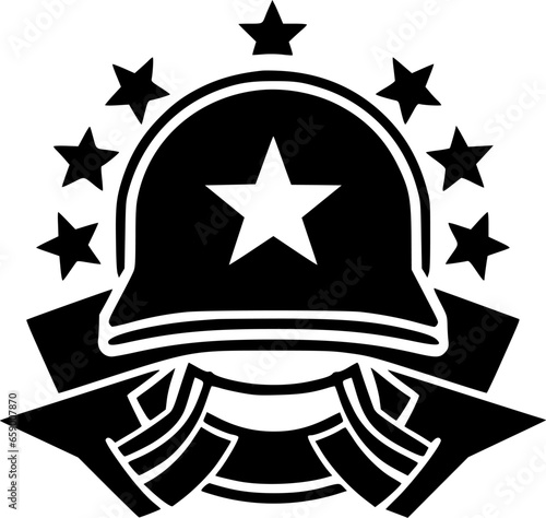 Army - Minimalist and Flat Logo - Vector illustration
