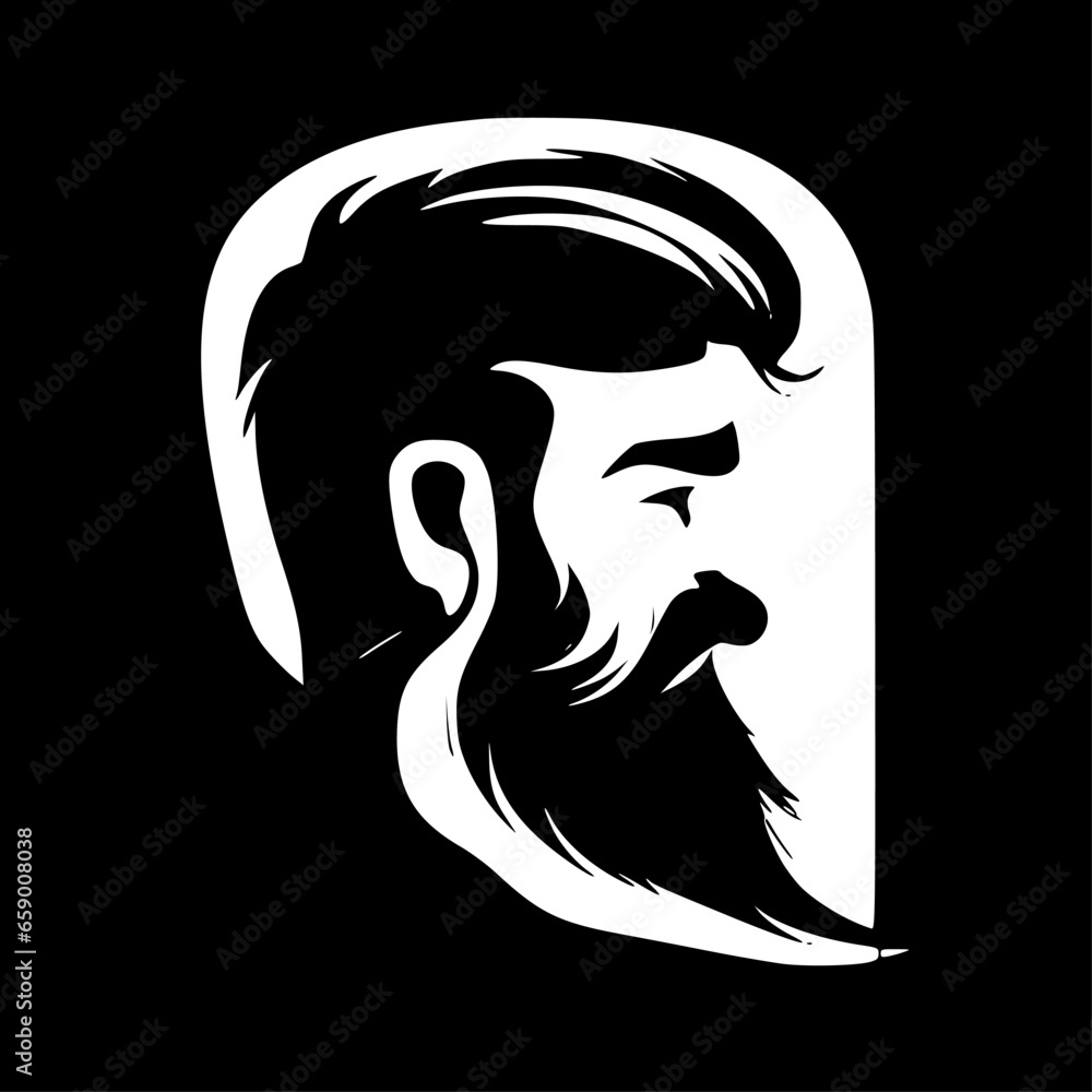Beard - Minimalist and Flat Logo - Vector illustration Beard - Minimalist and Flat Logo - Vector illustration