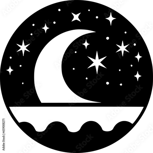 Celestial - Minimalist and Flat Logo - Vector illustration