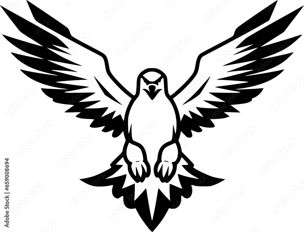 Obraz premium Eagle | Minimalist and Simple Silhouette - Vector illustration