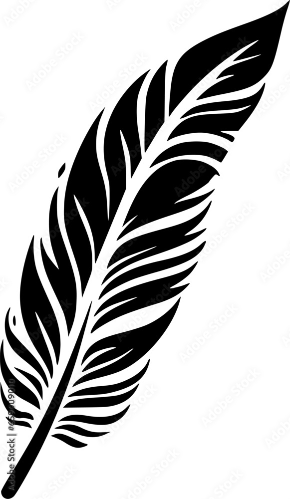 Obraz premium Feather - Minimalist and Flat Logo - Vector illustration