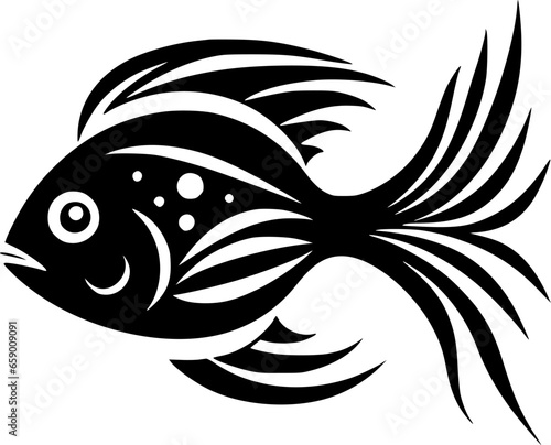 Fish | Black and White Vector illustration