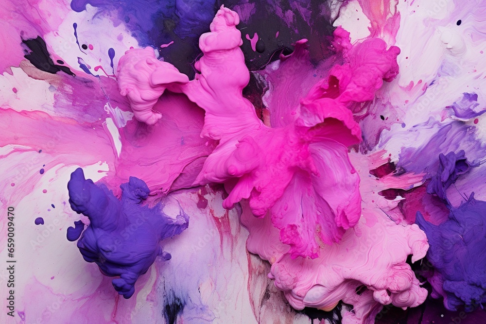 A vibrant pink and purple flower in close-up A vibrant pink and purple flower in close-up