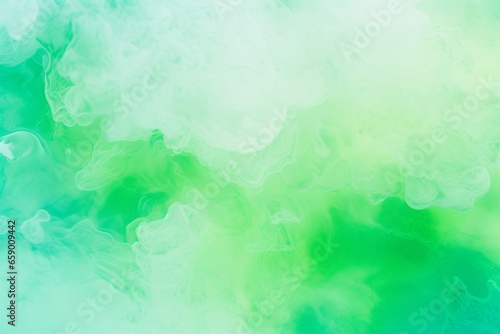 A vibrant swirl of green and blue ink