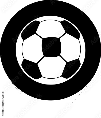 Football - Minimalist and Flat Logo - Vector illustration