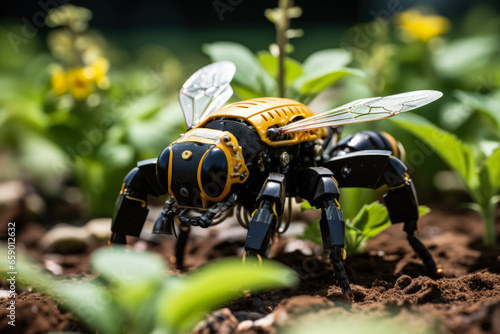 Robotic bees technologically advanced pollinators revitalizing agriculture in action  photo