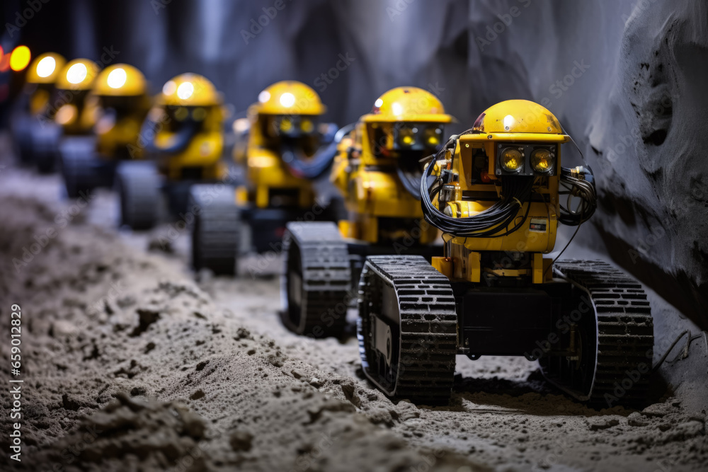 Robotic mole units delving deep in underground research explorations 