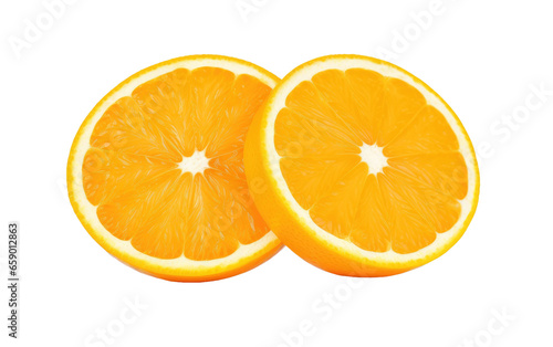 Vibrant Citrus orange Slice on isolated background