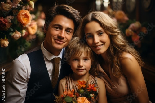 family group wedding portrait