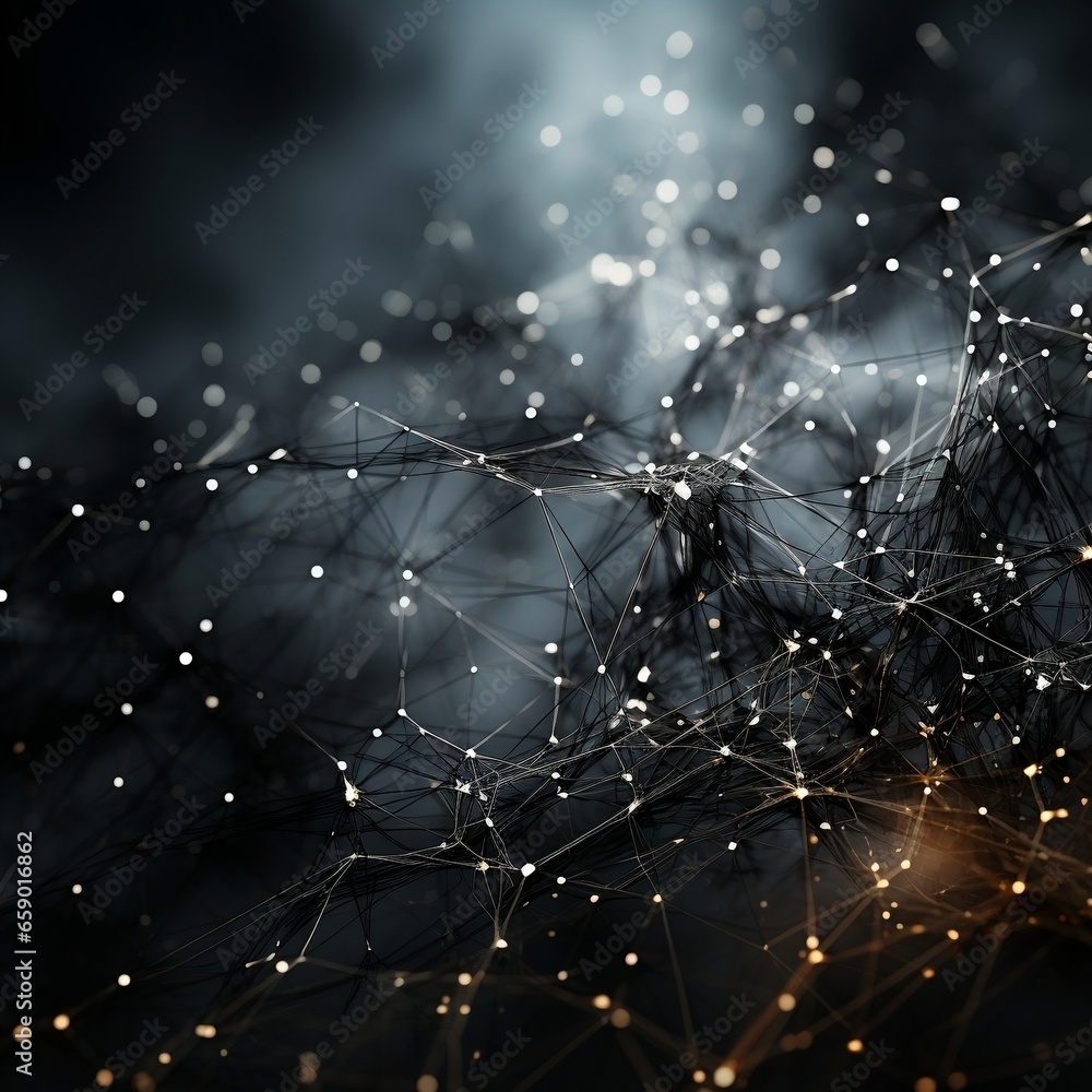 Fototapeta premium Black wires and network background