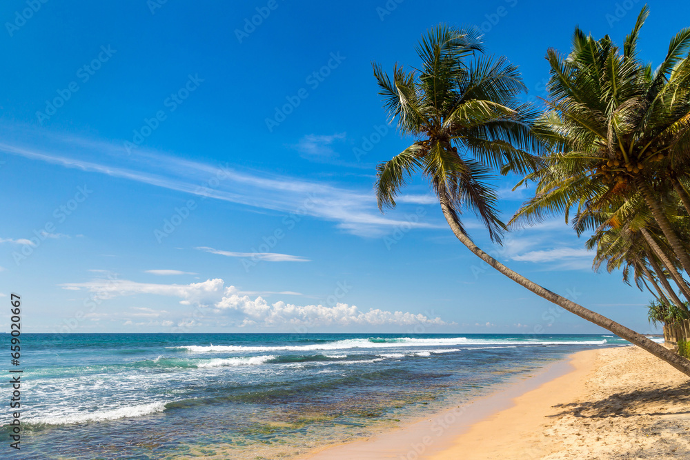 Dalawella Beach in  Sri Lanka