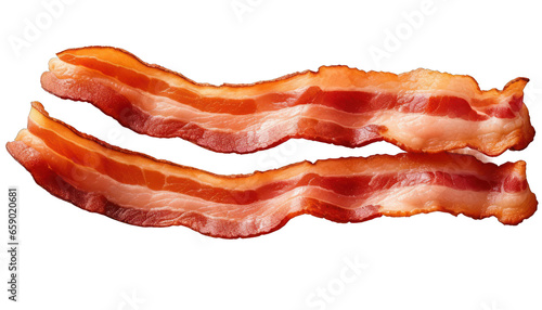 slice of bacon isolated