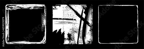 Vektor Vorlagen Set Album Cover - Grunge Textur Elemente Musik Design