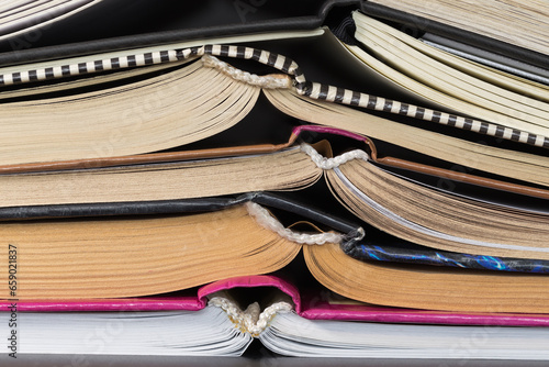 Принти на полотні Stack of open books