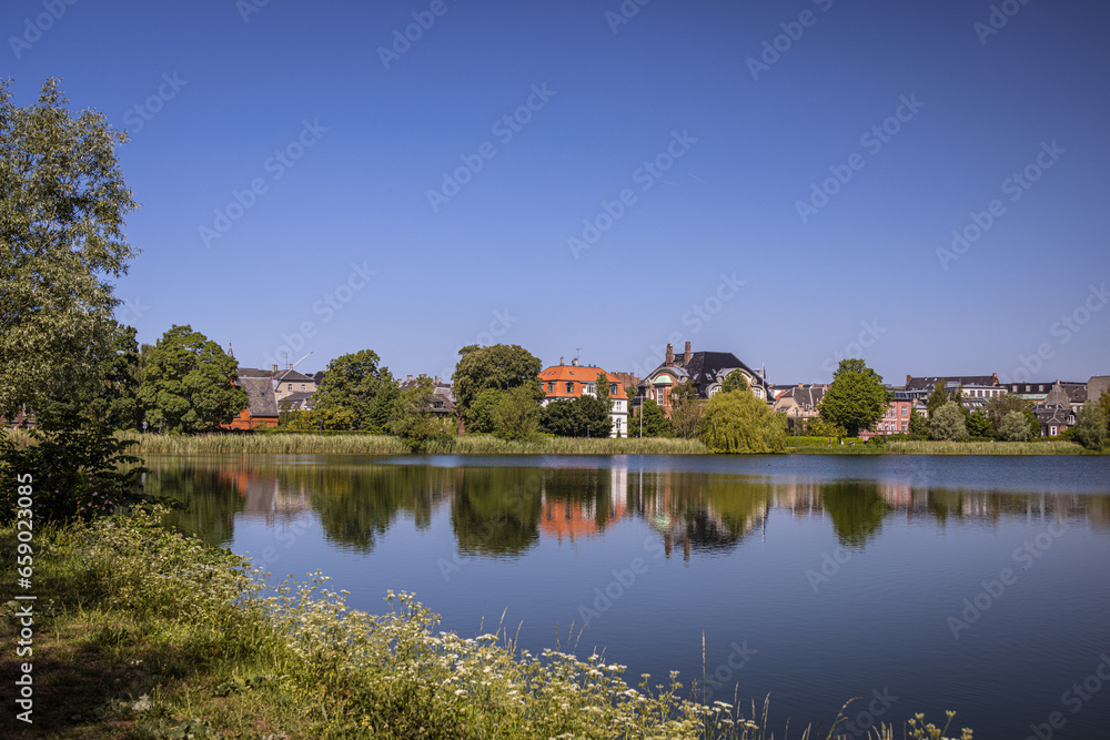 Obraz premium The Lakes (Sankt Jørgens Sø / St George's Lake), Copenhagen, Denmark