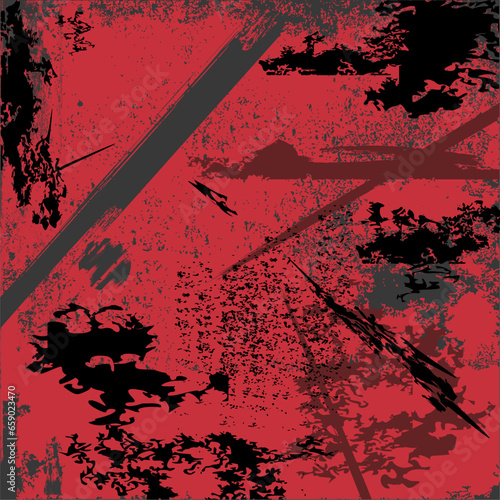 Grunge Vintage Textur Hintergrund mit Pinselstrichen und Farbklecksen - Kunst und Chaos