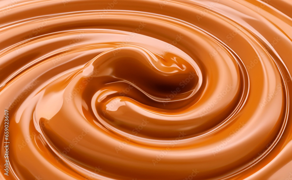 Delicious melted caramel texture. Flow, wave and drops splash caramels sauce. Sweet food design background. Delicious melted caramel texture. Flow, wave and drops splash caramels sauce. Sweet food design background.