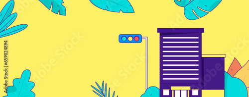House building vector concept operation hand drawn illustration
