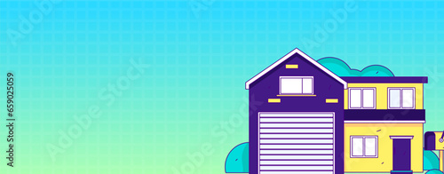House building vector concept operation hand drawn illustration