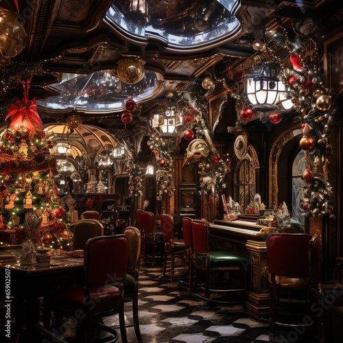 Christmas, beautifully decorated old houses, beautiful interiors, beautiful light and background. © A LOT ABOUT EVERYTHI