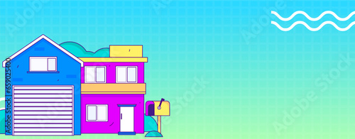 House building vector concept operation hand drawn illustration