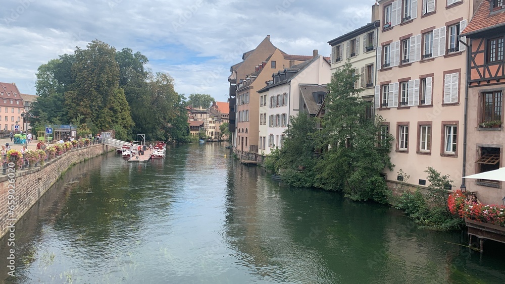  Covered Bridges and river Ill in Strasbourg