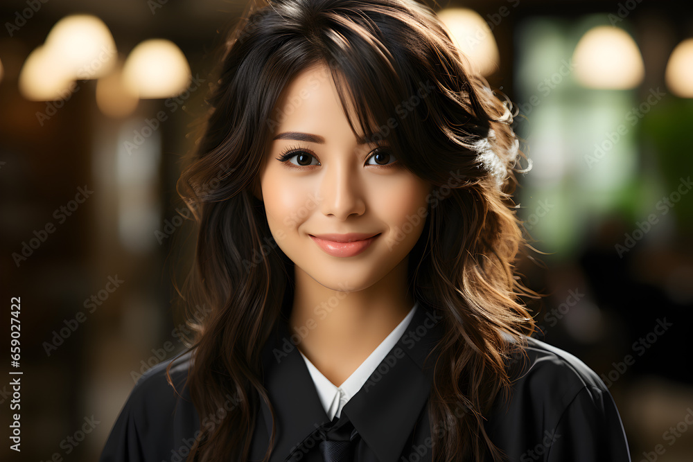 A Teenage Brunette's Beauty Amidst the Cafe's Outdoor Ambiance: An Elegance of Smiling Eyes and Sadness A Teenage Brunette's Beauty Amidst the Cafe's Outdoor Ambiance: An Elegance of Smiling Eyes and Sadness