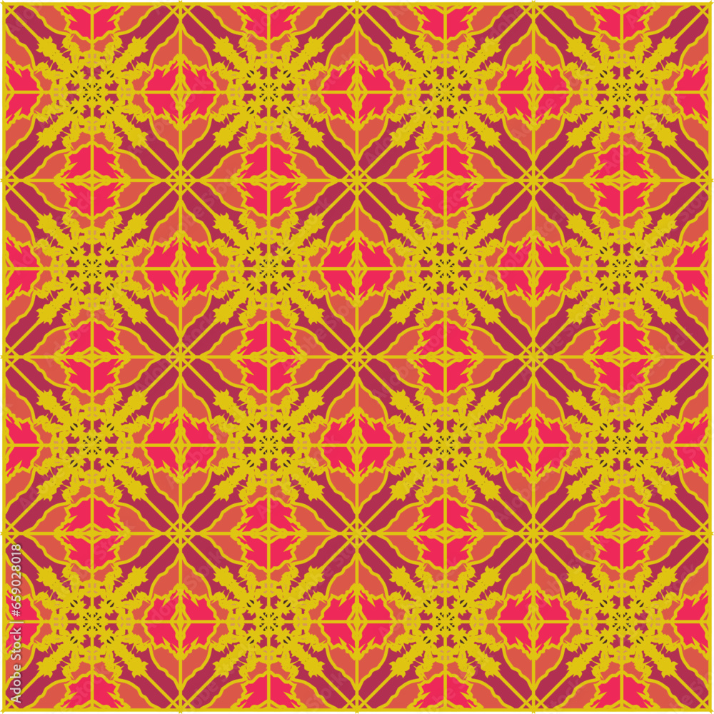 Seamless geometric Repeat Pattern squares repeatable grid texture vintage rectangle mesh pattern background, Islamic geometric Arabic Ornamental round pattern.