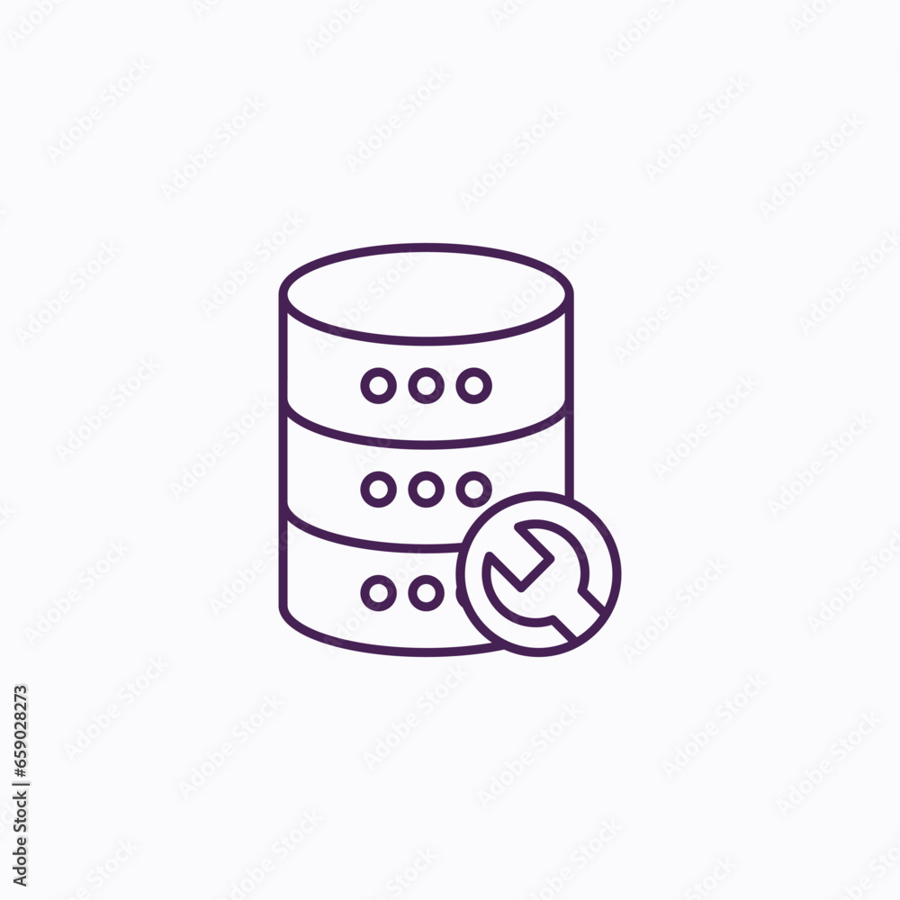 Database Server Maintenance and IT Infrastructure Management - Server Hardware Maintenance and Data Backup - Technology Icon for IT Services and Data Center Database Server Maintenance and IT Infrastructure Management - Server Hardware Maintenance and Data Backup - Technology Icon for IT Services and Data Center