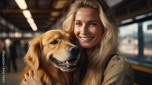 woman with lovely dog © Michael