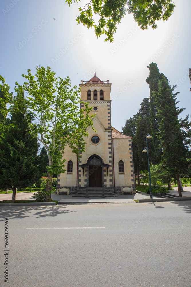 Old defunct German church in Azerbaijan