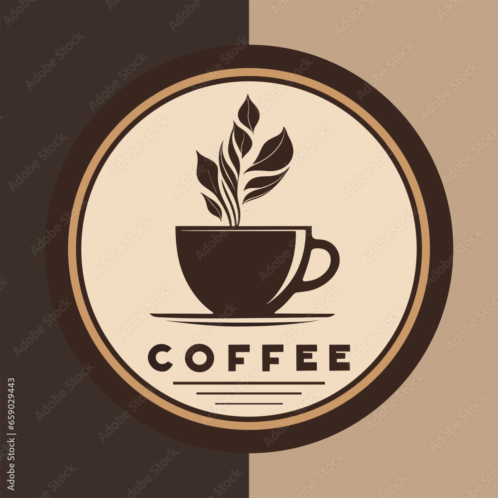 Coffee cup vector logo design template. Premium coffee shop logo Coffee cup vector logo design template. Premium coffee shop logo