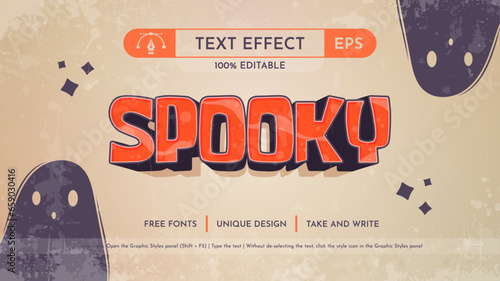 Spooky - Editable Text Effect, Font Style