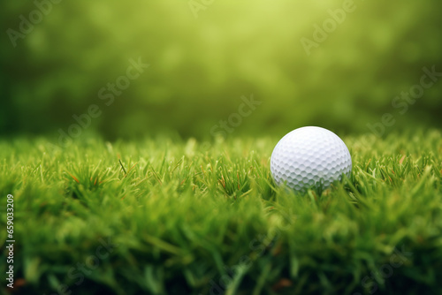 golf ball green grass background