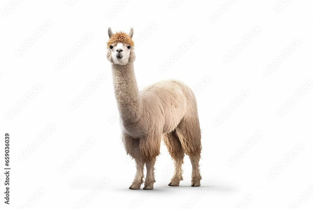 Obraz premium Portrait of a Graceful Alpaca