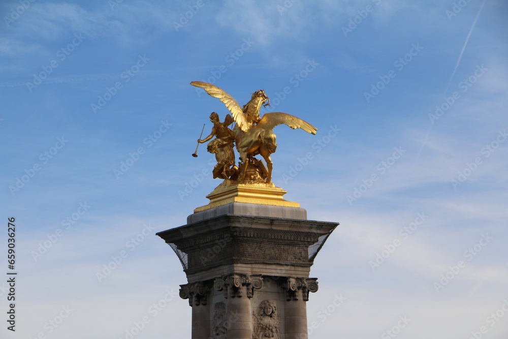 angel statue in the paris france