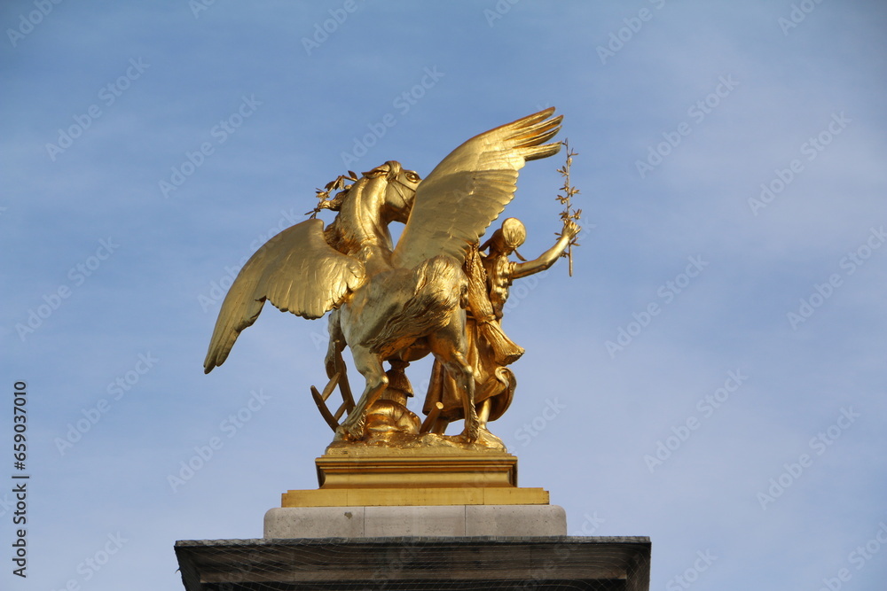 angel statue in the paris france